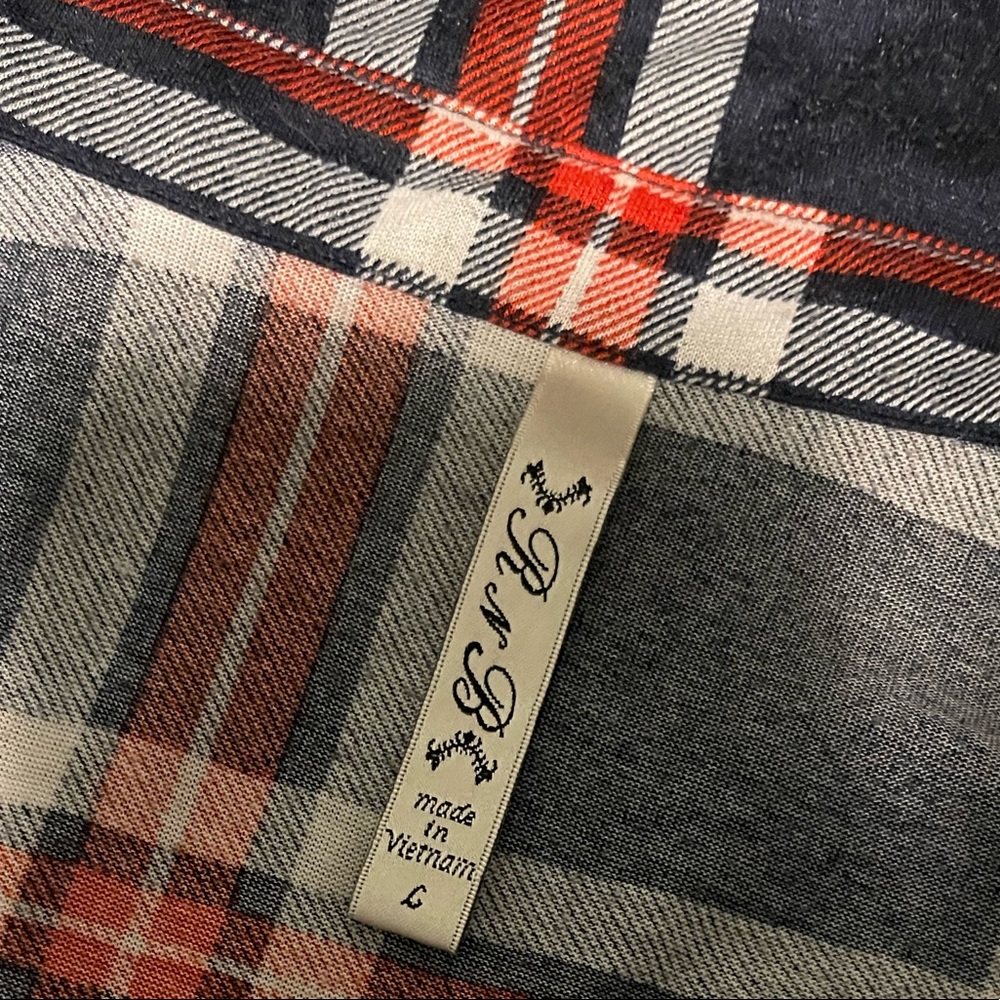 Red white & Blue flannel